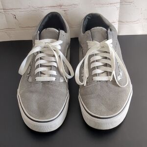 Vans Classic Grey Suede With Snake Skin Trim Accents Size 10.5 Skater Sneakers